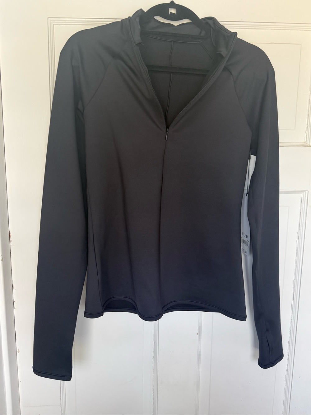 NWT ALO Airlift Winter Warm 1/4 Zip Long Sleeve Black Active Top - Picture 5 of 10